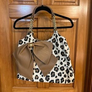 Betsey Johnson Leopard Print Tote Bag and Matching Wallet